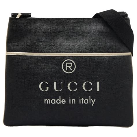 gucci black logo crossbody bag